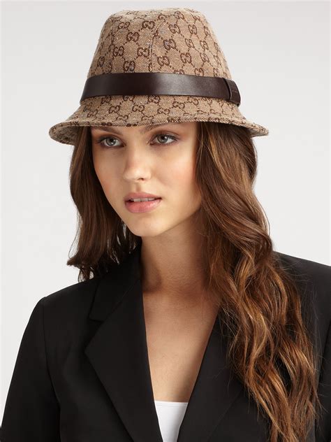 womens gucci fedora hat
